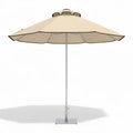 Parasol ogrodowy 250 x 250 x 250 cm w kolorze beżowym z metalowym stelażem
